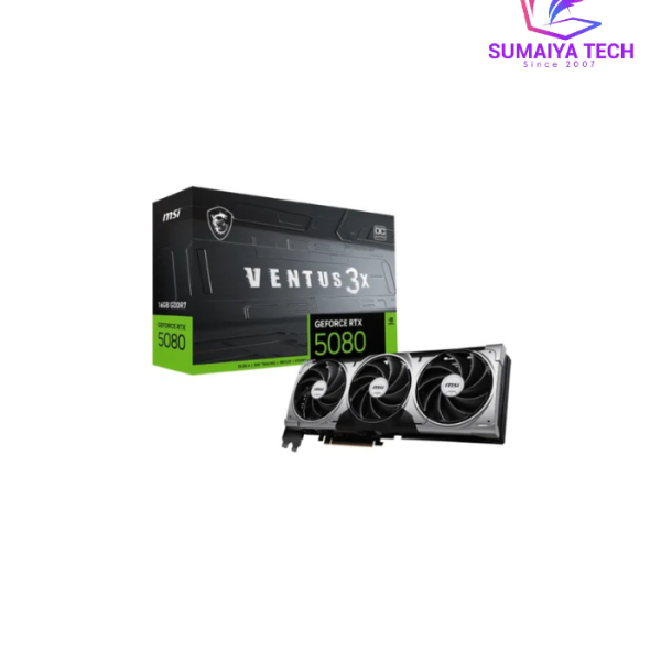 MSI GeForce RTX 5080 16G VENTUS 3X OC 16GB GDDR7 Graphics Card